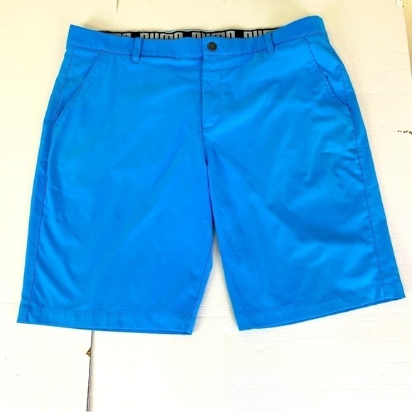Puma Light Blue Golf Shorts Size 40W - Picture 6 of 8